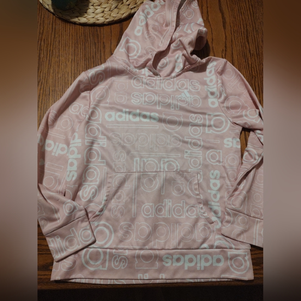 Adidas Pink Logo Hoodie